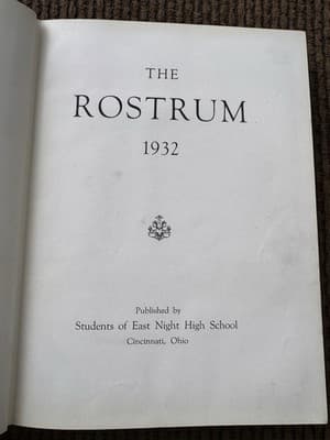 3 LOT, THE ROSTRUM 1932-1934 EAST NIGHT HIGH SCHOOL YEARBOOKS CINCINNATI, OHIO - Thumbnail 5