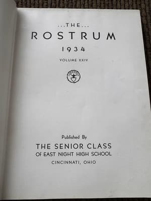 3 LOT, THE ROSTRUM 1932-1934 EAST NIGHT HIGH SCHOOL YEARBOOKS CINCINNATI, OHIO - Thumbnail 16
