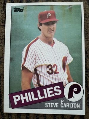 1974-1987 Topps lot of 6 STEVE CARLTON Baseball Cards. Philadelphia Phillies. - Thumbnail 8