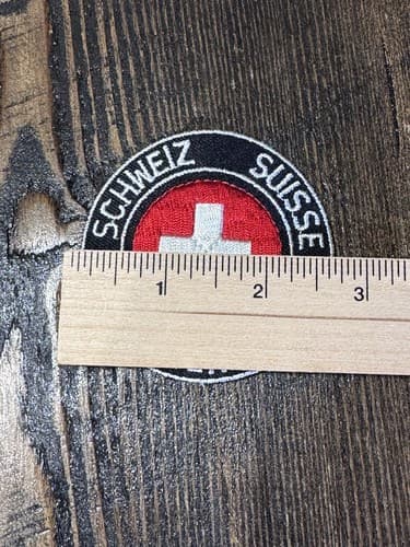 SWITZERLAND SCHWIZ SUISSE 2.5" Round Souvenir patch Sew On embroidery - Thumbnail 3