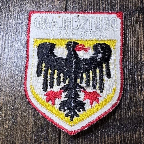 Vintage Deutschland Germany Coat Of Arms Crest Shield Souvenir Cloth Patch - Thumbnail 2