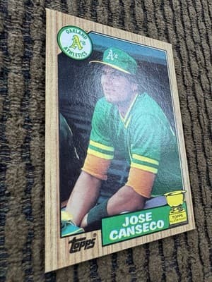 Jose Canseco Rookies 3 Card Lot, Donruss Rookies, Fleer Update, Topps 1986, 1987 - Thumbnail 3