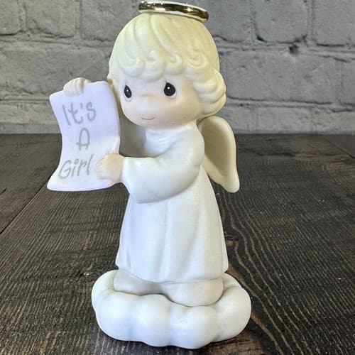 Precious Moments Growing in Grace Infant Birthday Gift Blonde Girl Angel 136204 - Thumbnail 2