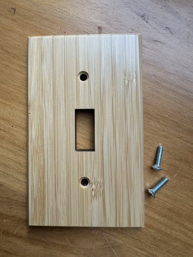 Bamboo Wood Wall Toggle Switch 1-Gang Cover WallPlate