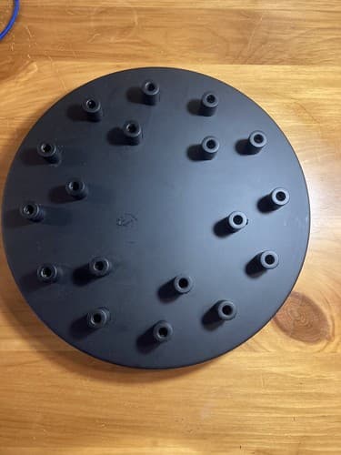 12” Black Color Cord Ceiling Pendant Light Canopy 18 Ports with Cord Grips