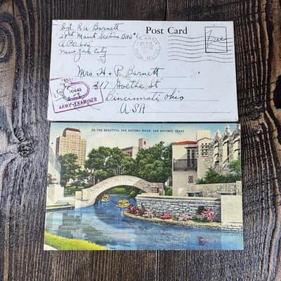 11 VTG Postcards 1940's WWII - Military - Buildings - San Antonio - VP Barkley - Thumbnail 4