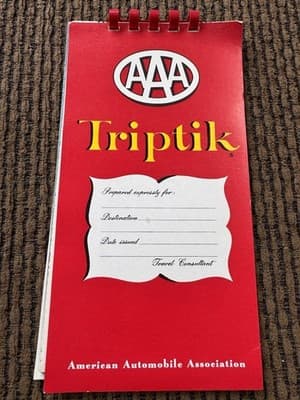 VINTAGE 1960’s AAA TRIPTIK - Milwaukee To Cincinnati Including Chicago