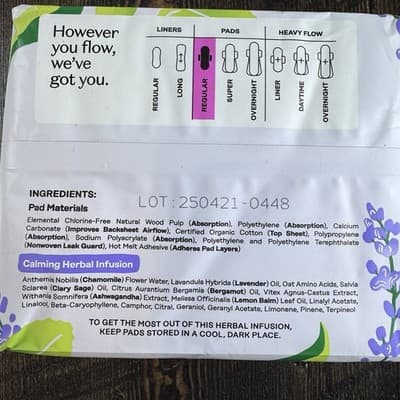 The Honey Pot Company Regular Pads with Wings Herbal Infused - 20 pack - Thumbnail 6