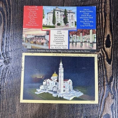 11 VTG Postcards 1940's WWII - Military - Buildings - San Antonio - VP Barkley - Thumbnail 6