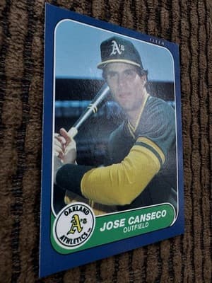 Jose Canseco Rookies 3 Card Lot, Donruss Rookies, Fleer Update, Topps 1986, 1987 - Thumbnail 6