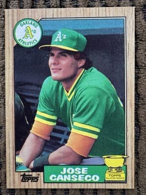 Jose Canseco Rookies 3 Card Lot, Donruss Rookies, Fleer Update, Topps 1986, 1987 - Thumbnail 2