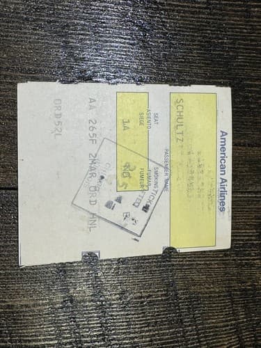 Vintage American Airlines Boarding Pass JFK HNL ORD First Class Airline Ticket - Thumbnail 6
