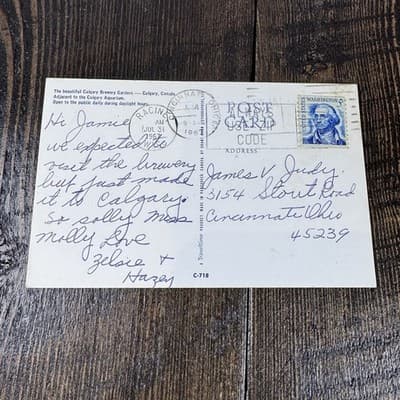 5 VTG 1967 Postcards with Stamps - Seattle - Iowa - Calgary - Wisconsin - Thumbnail 5