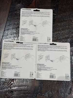 3 - Lutron Claro Wall Plate Gloss Light Almond CW-2B-LA No Visible Screws 2 Gang - Thumbnail 2