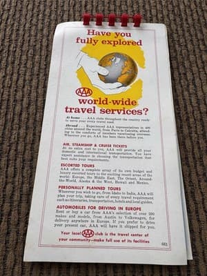 VINTAGE 1960’s AAA TRIPTIK - Milwaukee To Cincinnati Including Chicago - Thumbnail 7