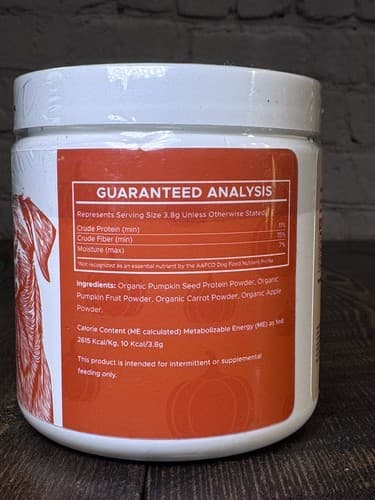 Organic Pumpkin Digestive Defense for Dogs Vitamins Fiber EXPIRES 11/2026 - Thumbnail 3