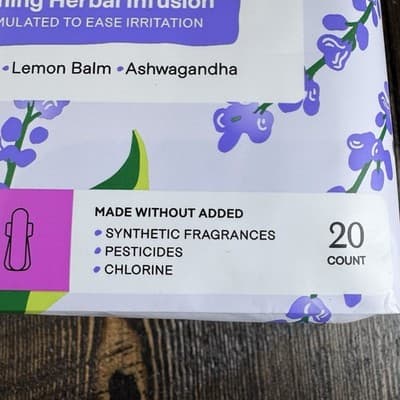 The Honey Pot Company Regular Pads with Wings Herbal Infused - 20 pack - Thumbnail 2