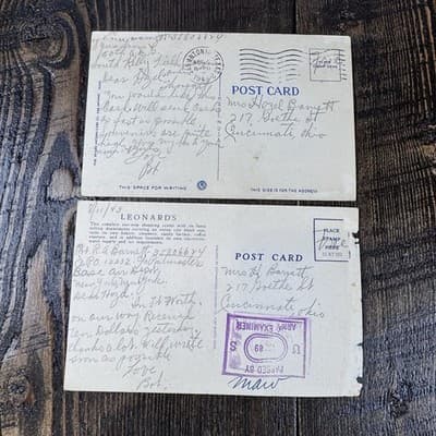 11 VTG Postcards 1940's WWII - Military - Buildings - San Antonio - VP Barkley - Thumbnail 3