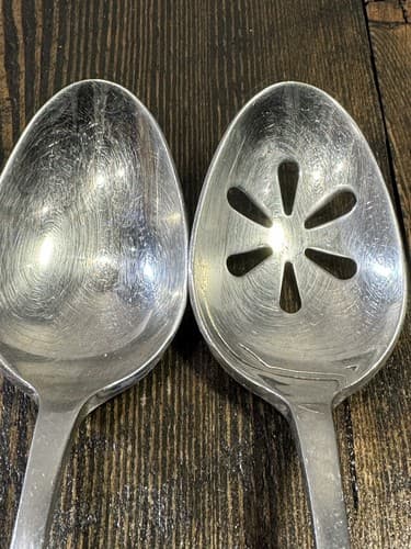 Utensil Serving Set 3 Piece Set Slotted Spoon Fork 18/10 Stainless Steel - Thumbnail 4