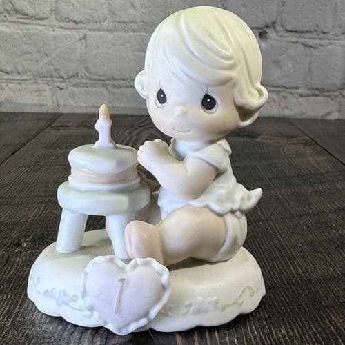 Precious Moments Growing in Grace Age 1 Birthday Gift Blonde Girl Cake 136190 - Thumbnail 2