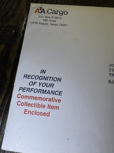 American Airlines Cargo AA Mail Stamp 2000 Ground Handling Team Record Postal - Thumbnail 18