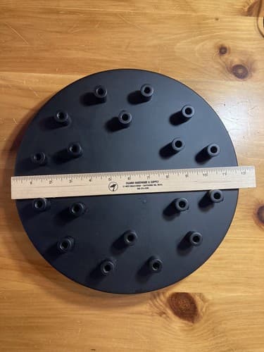12” Black Color Cord Ceiling Pendant Light Canopy 18 Ports with Cord Grips - Thumbnail 8