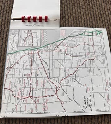 VINTAGE 1960’s AAA TRIPTIK - Milwaukee To Cincinnati Including Chicago - Thumbnail 3