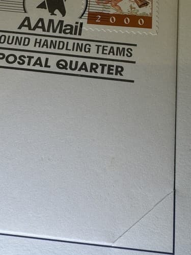 American Airlines Cargo AA Mail Stamp 2000 Ground Handling Team Record Postal - Thumbnail 5