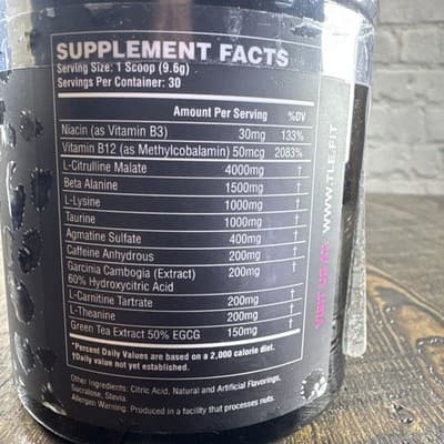 TLE Fit Dash Pre Workout - Grape Cherry - Performance Energy Stamina Pump - Thumbnail 3