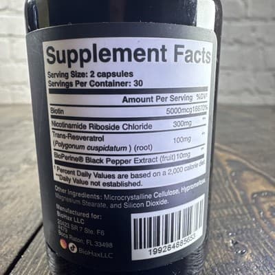 Final Form NAD+ Biotin - Anti Aging Energy - 60 Capsules - Thumbnail 3