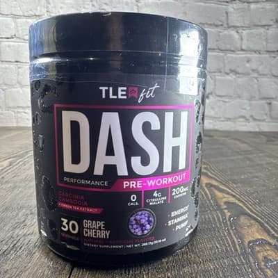 TLE Fit Dash Pre Workout - Grape Cherry - Performance Energy Stamina Pump