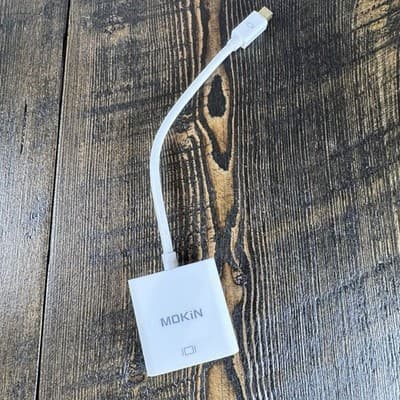 Mokin Mini Display Port To VGA Adapter Mac Pro White 8.5”