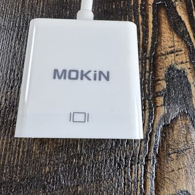 Mokin Mini Display Port To VGA Adapter Mac Pro White 8.5” - Thumbnail 4