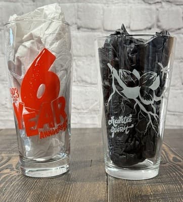 903 Brewers, 2 Craft Beer Glasses, Pint And 12 Oz. Anniversary, Sherman Texas