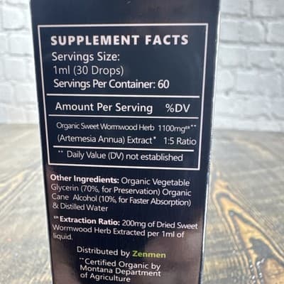 Zenmen Organic Sweet Wormwood - Immune & Liver Support - 2.32 OZ - Thumbnail 9