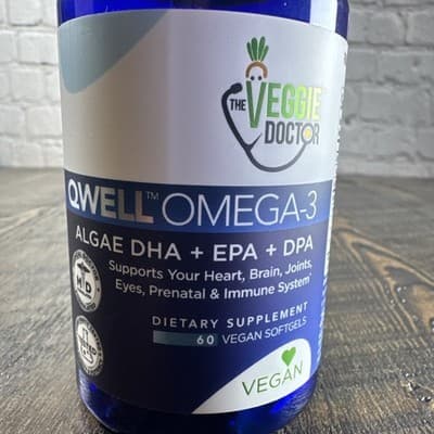 The Veggie Doctor Qwell Vegan Omega 3 Algae Heart Brain Joints Eyes Immune - Thumbnail 2