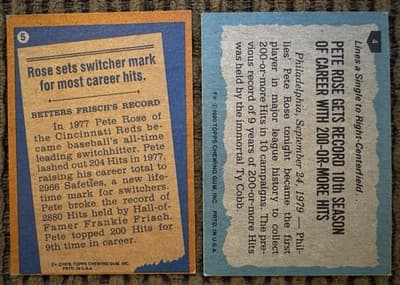 PETE ROSE 20 BASEBALL CARD LOT TOPPS FLEER DONRUSS 1973-1987 REDS PHILLIES - Thumbnail 17