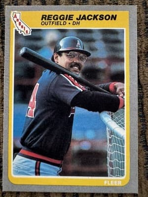 Reggie Jackson 12 Card Baseball Lot Topps Fleer 1972-1987 Oakland A’s NY Yankees - Thumbnail 16