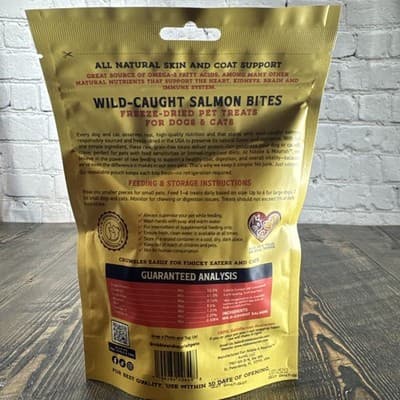 Nibble & Nourish Salmon Fish Bites Freeze Dried Raw Treats Dogs & Cats - Thumbnail 4