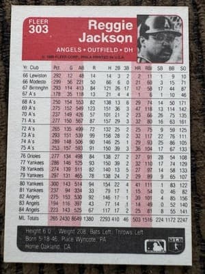 Reggie Jackson 12 Card Baseball Lot Topps Fleer 1972-1987 Oakland A’s NY Yankees - Thumbnail 17
