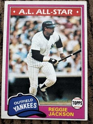 Reggie Jackson 12 Card Baseball Lot Topps Fleer 1972-1987 Oakland A’s NY Yankees - Thumbnail 14
