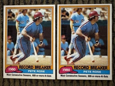 PETE ROSE 20 BASEBALL CARD LOT TOPPS FLEER DONRUSS 1973-1987 REDS PHILLIES - Thumbnail 6