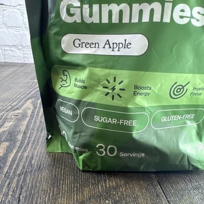 VYBRANCE LABS 3-in-1 Creatine Gummies Green Apple Muscle Energy Focus - Thumbnail 3