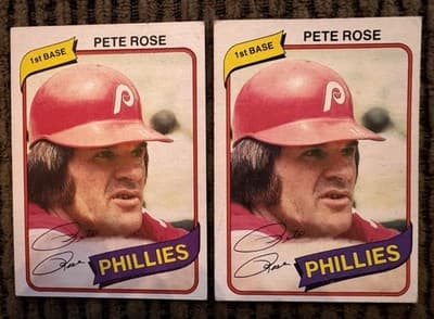 PETE ROSE 20 BASEBALL CARD LOT TOPPS FLEER DONRUSS 1973-1987 REDS PHILLIES - Thumbnail 4