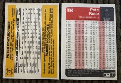 PETE ROSE 20 BASEBALL CARD LOT TOPPS FLEER DONRUSS 1973-1987 REDS PHILLIES - Thumbnail 9