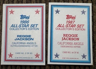 Reggie Jackson 12 Card Baseball Lot Topps Fleer 1972-1987 Oakland A’s NY Yankees - Thumbnail 21