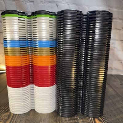 100 pcs 4-Pack Beer Assorted Can Plastic Holder Snap Top Various Colors Reusable