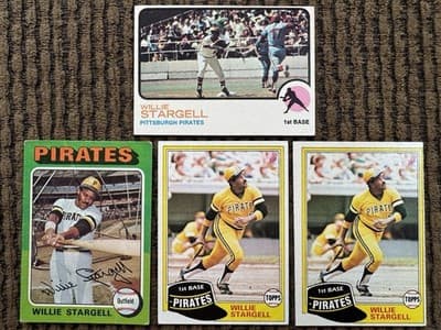 WILLIE STARGELL 4 Topps Baseball Cards Lot. 1973 1975 1981 X2 Pittsburgh Pirates