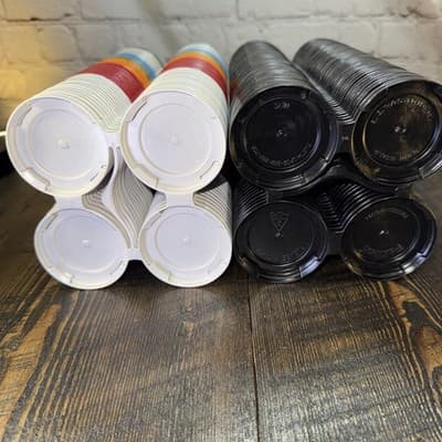 100 pcs 4-Pack Beer Assorted Can Plastic Holder Snap Top Various Colors Reusable - Thumbnail 3