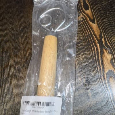 Stainless Steel Danish Dutch Dough Whisk 13" Kitchen wood Hand Mixer Whisk - Thumbnail 2